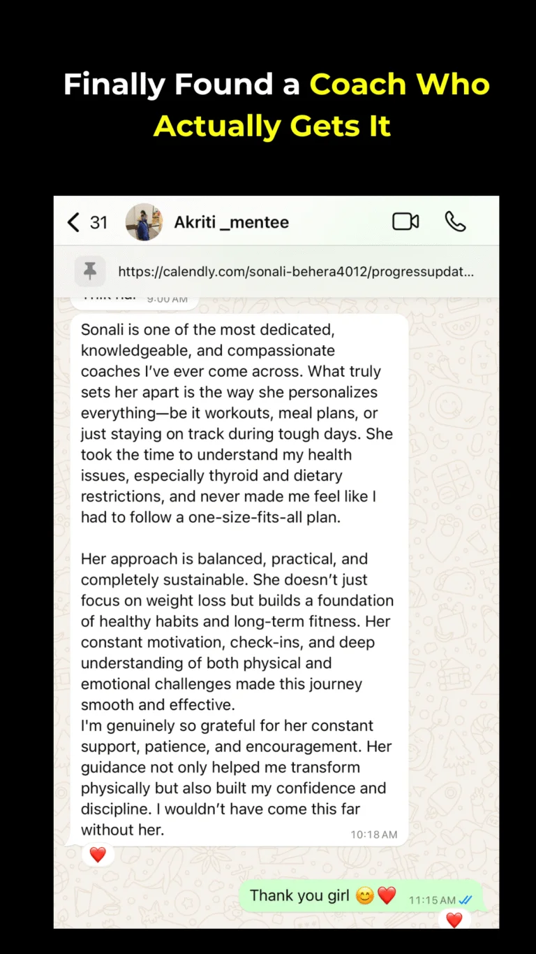 Client WhatsApp message