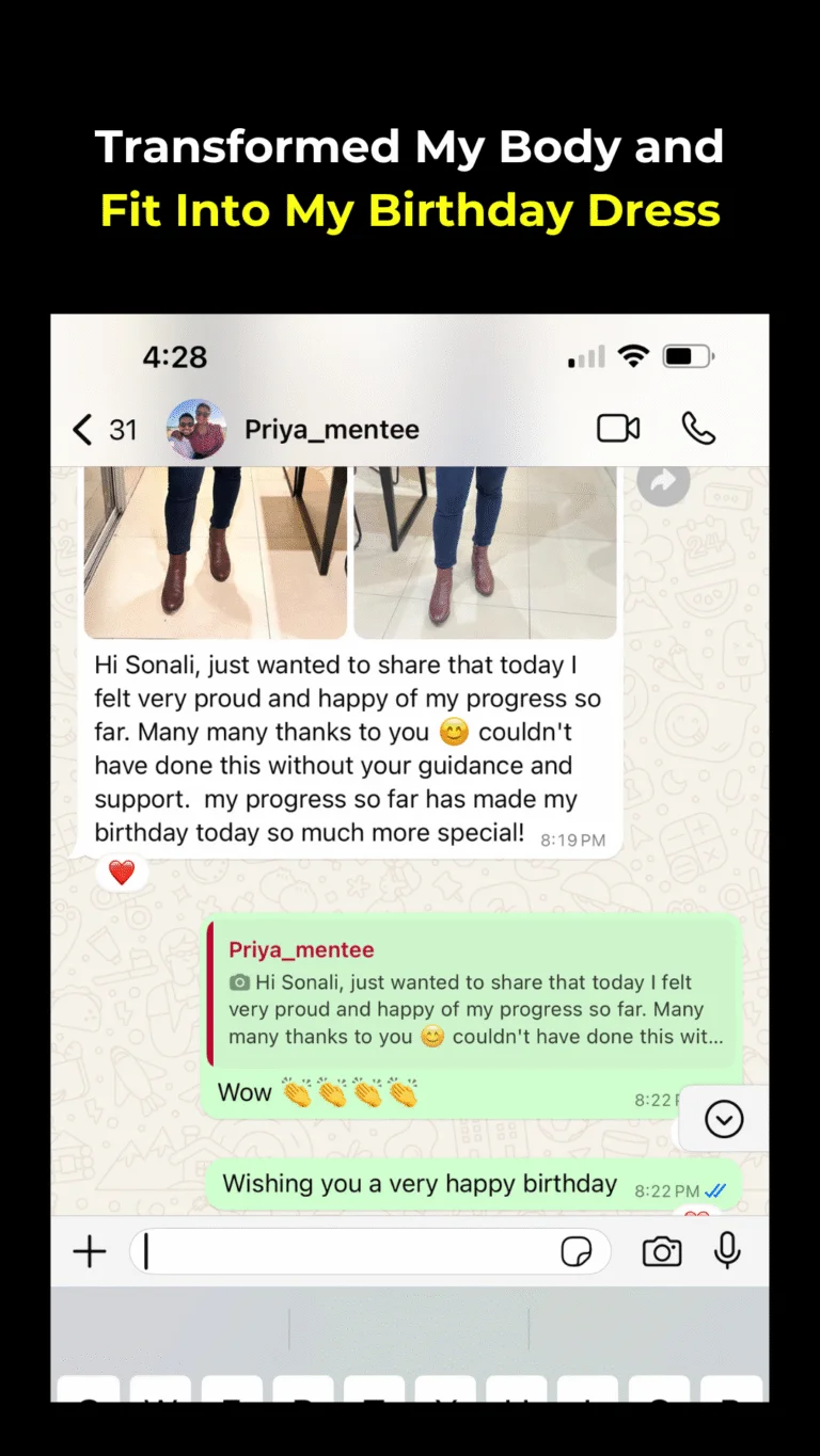 Client WhatsApp message