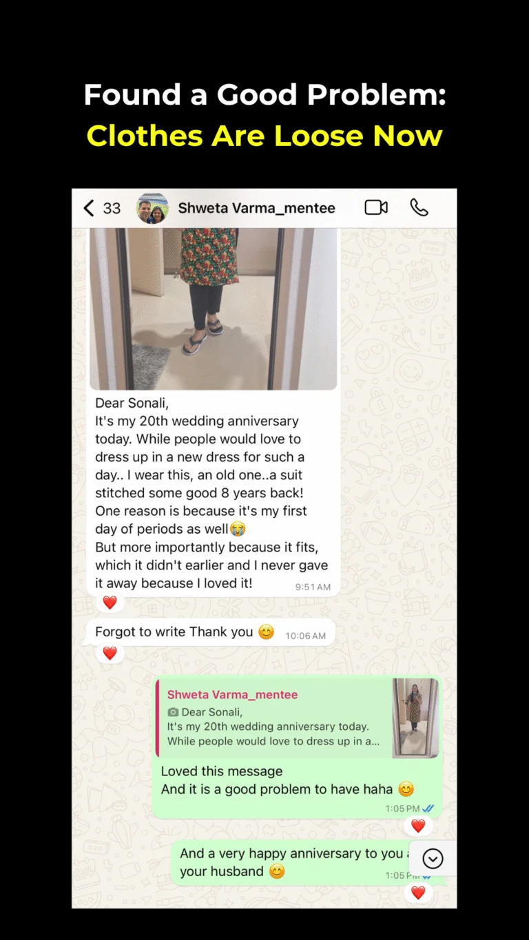 Client WhatsApp message